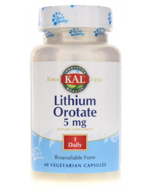 KAL Lithium Orotate (5mg) 60 vcaps